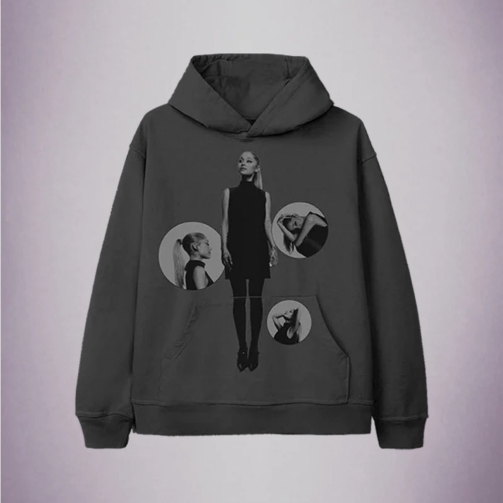 New Ariana Grande Eternal Sunshine Grey Bubbles Hoodie Medium